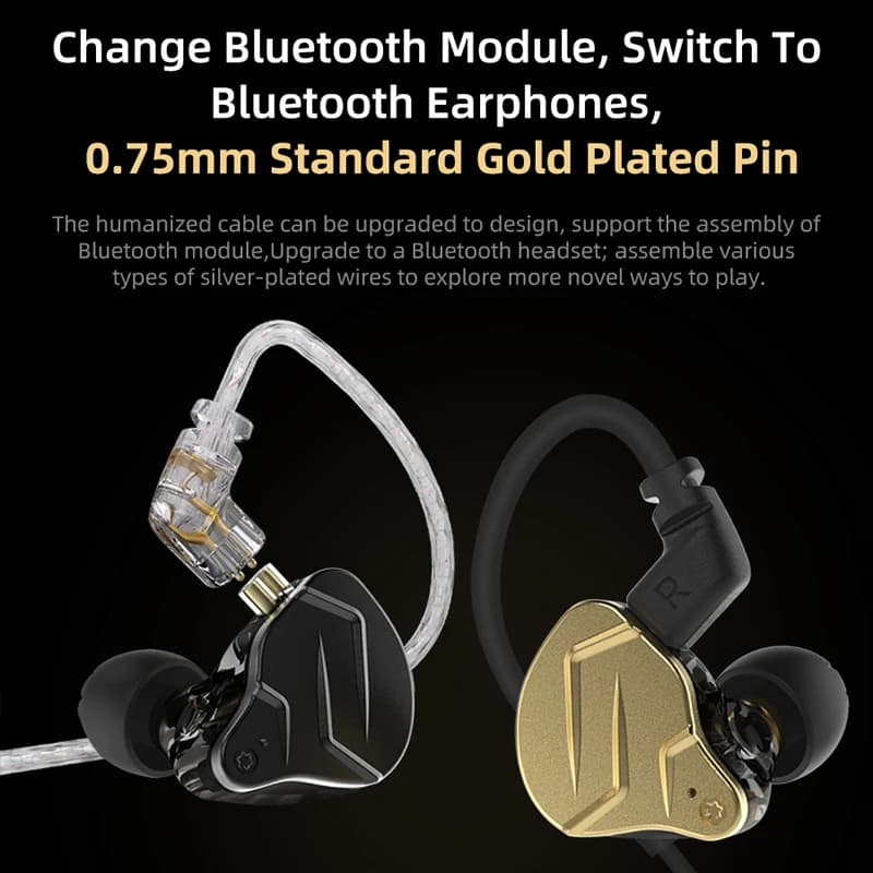 سماعة أذن KZ ZSN PRO X معدنية داخل الأذن 1BA 1DD هايبرد درايف HIFI رياضية عازلة للضوضاء سماعة رأس KZ ZSNPROX ZES ZEXPRO DQ6S - 5