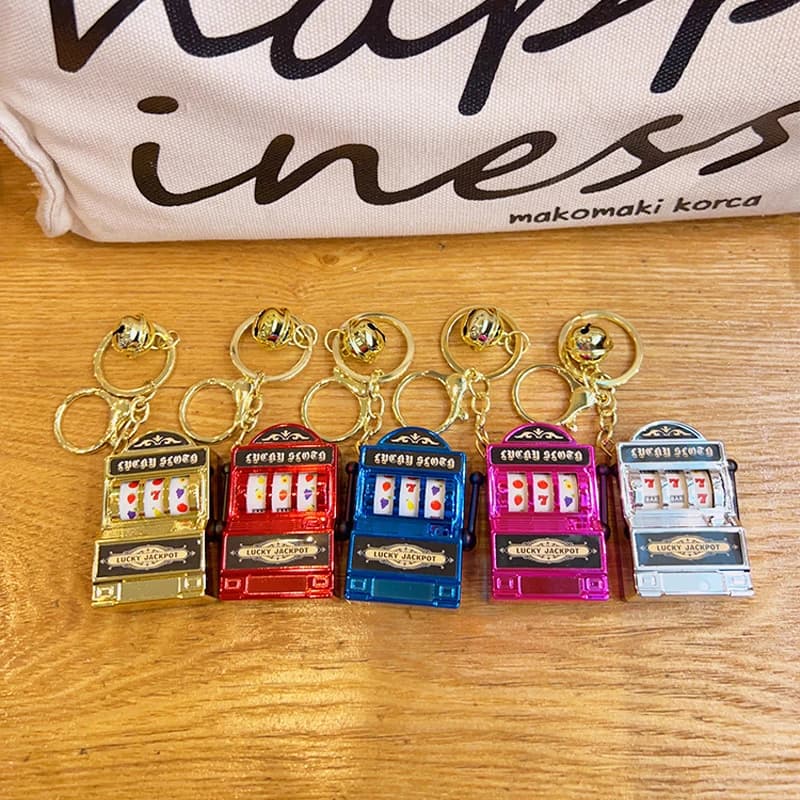 لعبة تخفيف التوتر سلسلة مفاتيح للأطفال، محمولة محظوظ جاك بوت، فتحة آلة فاكهة كلاسيكية، مرح وإبداعية سلسلة مفاتيح سيارة، هدية مجوهرات - 5