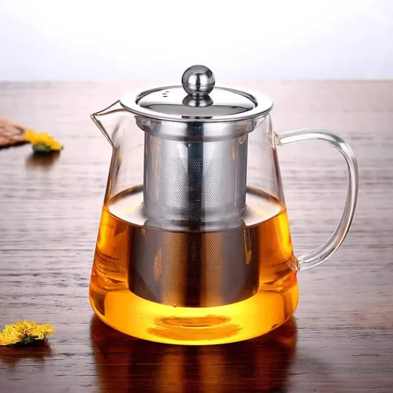 Heat-Resistant Borosilicate Glass Teapot with Removable Stainless Steel Infuser – Clear Tea Kettle for Kung Fu Tea Brewing Set - 5