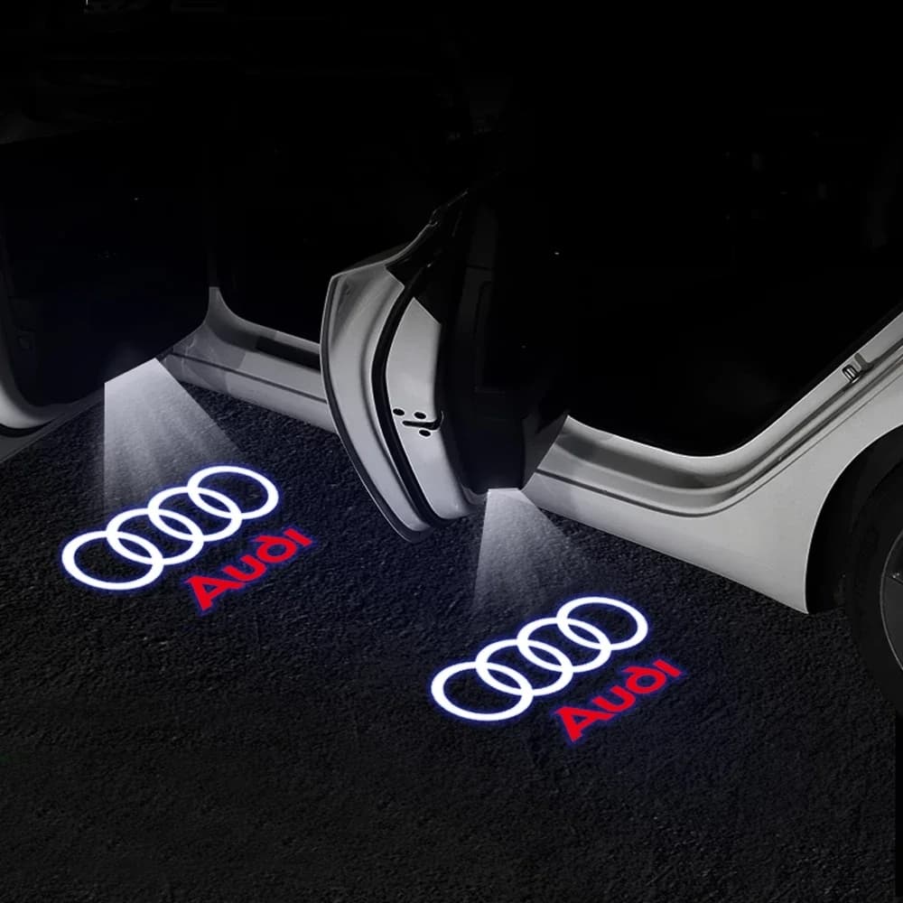 For Audi A3 8V 8P A6L A5 A7 Q3 Q5 Q7 A4 B5 B6 B7 B8 A1 RS TT S3 S6 Sline Quattro Car Door HD Welcome Light Laser Projector Lamp - 5