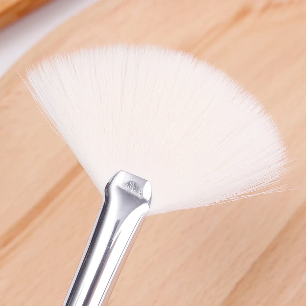 فرشاة مروحة قناع وجه DIY بمقبض شفاف أداة تطبيق ناعمة للوجه فرشاة رغوة لأقنعة الطين وكريم الجسم لصالون التجميل - 6