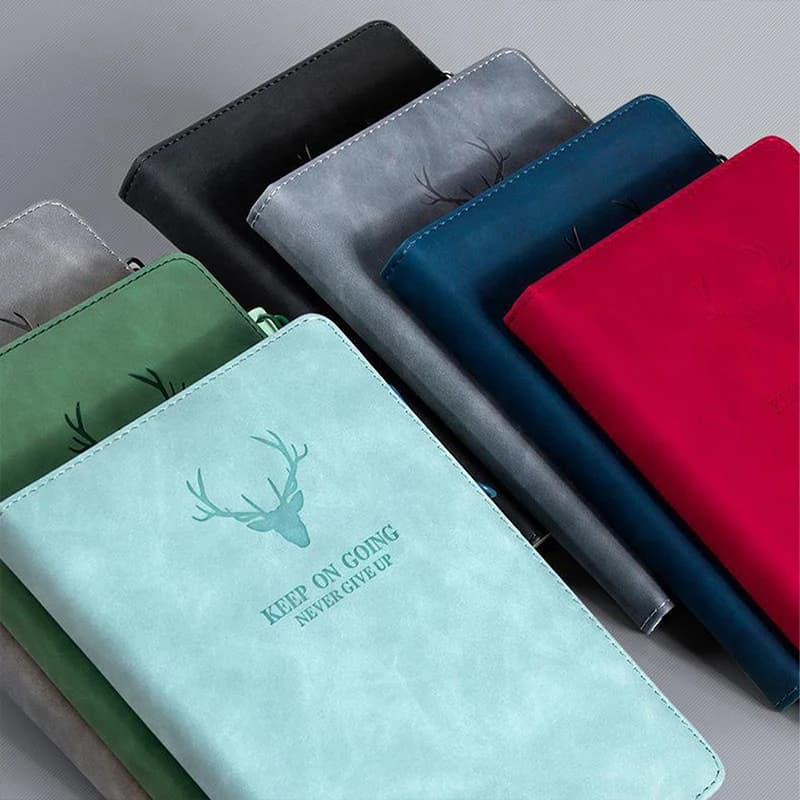 دفتر ملاحظات ريترو A5 سميك جدًا 360 صفحة مبطنة دفتر يوميات جلدي ناعم مذكرة اجتماعات لوازم مدرسية ومكتبية - 6