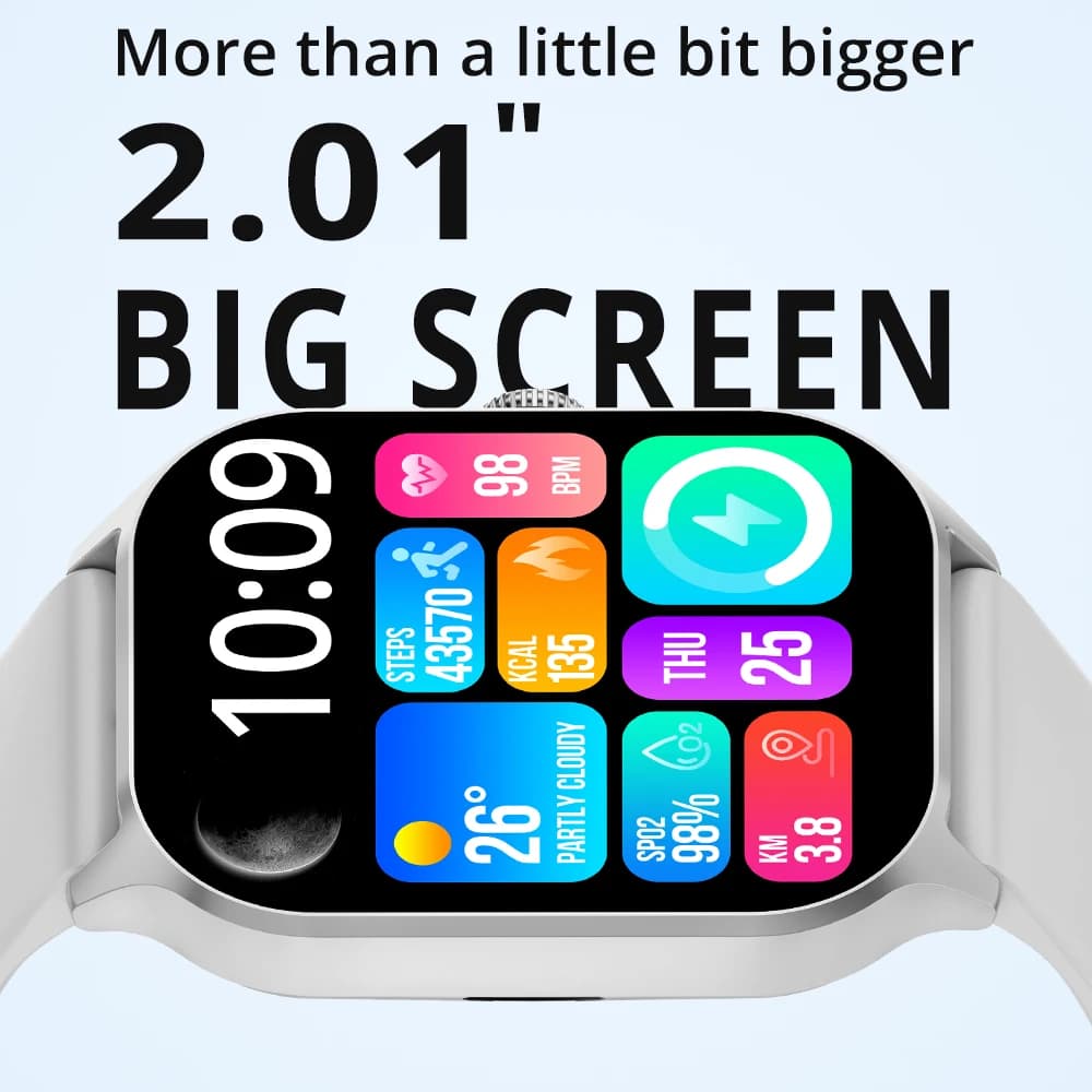 ساعة كولمي P77 الذكية، عمر البطارية حتى 11 يومًا، بطارية 700 مللي أمبير، شاشة 2 بوصة، إدارة الصحة - 5