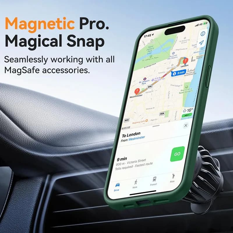 حافظة هاتف فاخرة غير لامعة لـ iPhone 16 15 14 13 12 11 Pro Max Plus 17 Air لـ Magsafe غطاء مغناطيسي شفاف غير لامع - 3