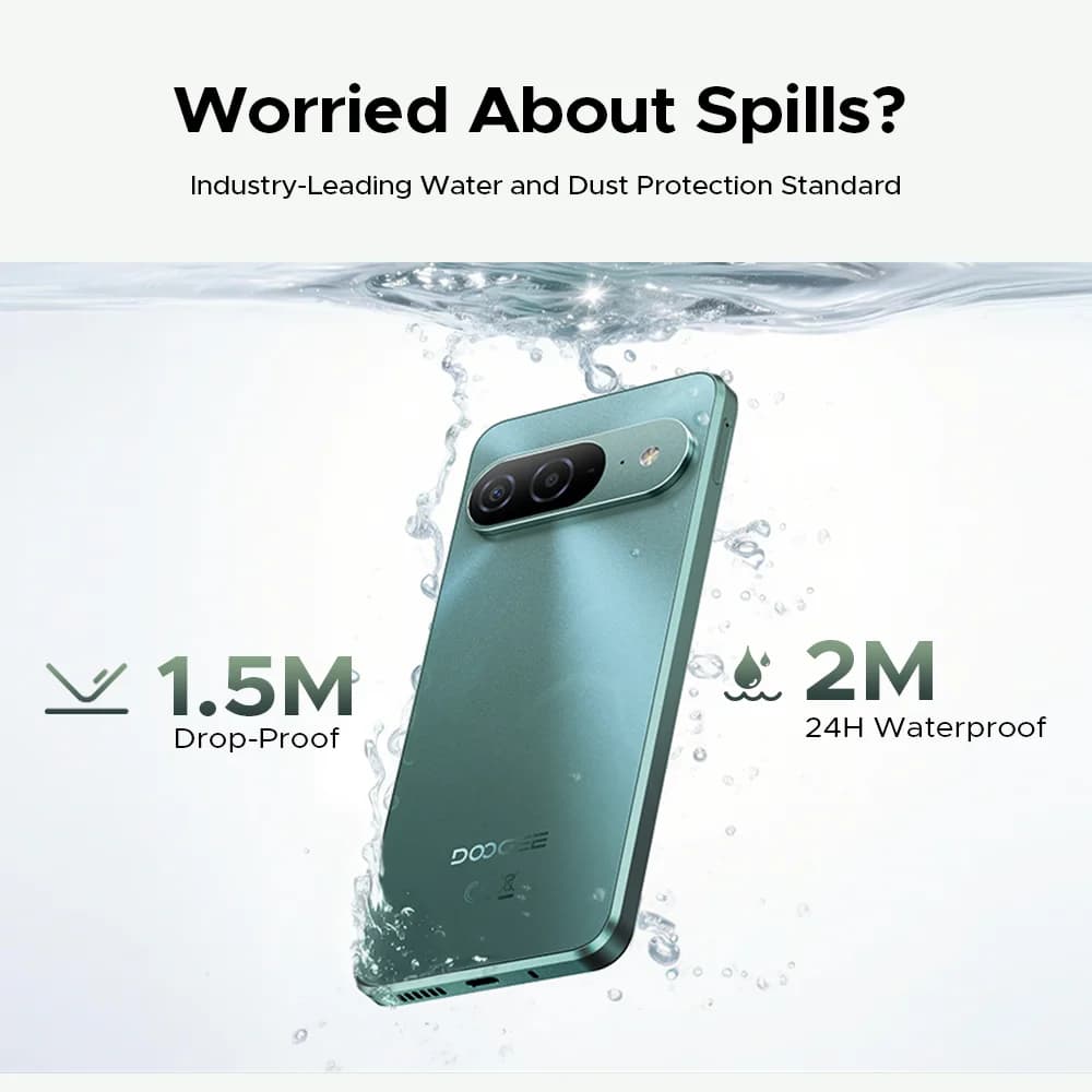 هاتف دوغي B10 لأول مرة عالمياً مع ذكاء اصطناعي Gemini، أندرويد 16، بطارية 7600mAh، 6GB 256GB، شاشة 6.6 بوصة، كاميرا 64MP AI - 3