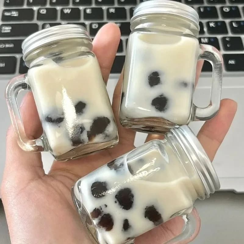 2/4/6Pcs 35ml Mini Glass Sealed Bottle for Jam Honey Coffee Concentrate Milk Juice Leakproof Bottle with Lid Portable Empty Jar - 4