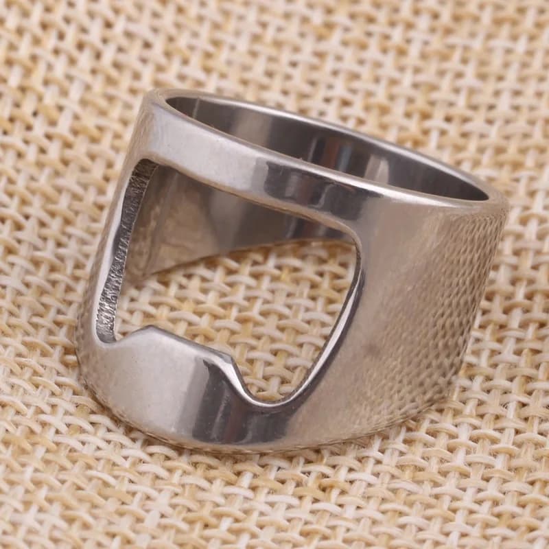 Bottle Opener Ring Creativity Corkscrew Stainless Steel Finger Ring Beer Can Openers Gadgets Cool Bar Kitchen Accessories Gifts - 4