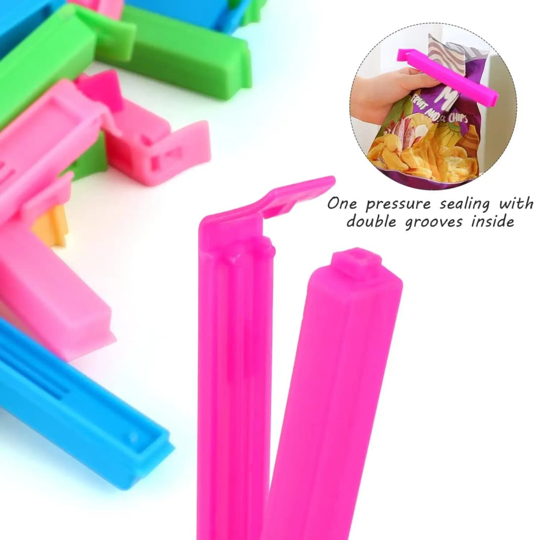 10/5PCS Portable Kitchen Storage Food Snack Seal Sealing Bag Clips Sealer Clamp Plastic Tool Kitchen Accessories Food Bag Clips - 2