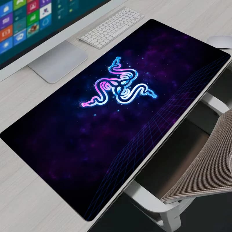 لوحة ماوس كبيرة للألعاب Razer LOGO حصيرة مكتب كمبيوتر حديثة سجادة لاب توب XXL هدايا مكتبية لوحة ماوس الألعاب - 5