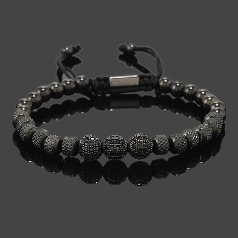 أساور رجالية فاخرة بكرة تشيكوسلوفاكيا الملكية من الفولاذ المقاوم للصدأ خرز اليد مجوهرات هدية للصبي