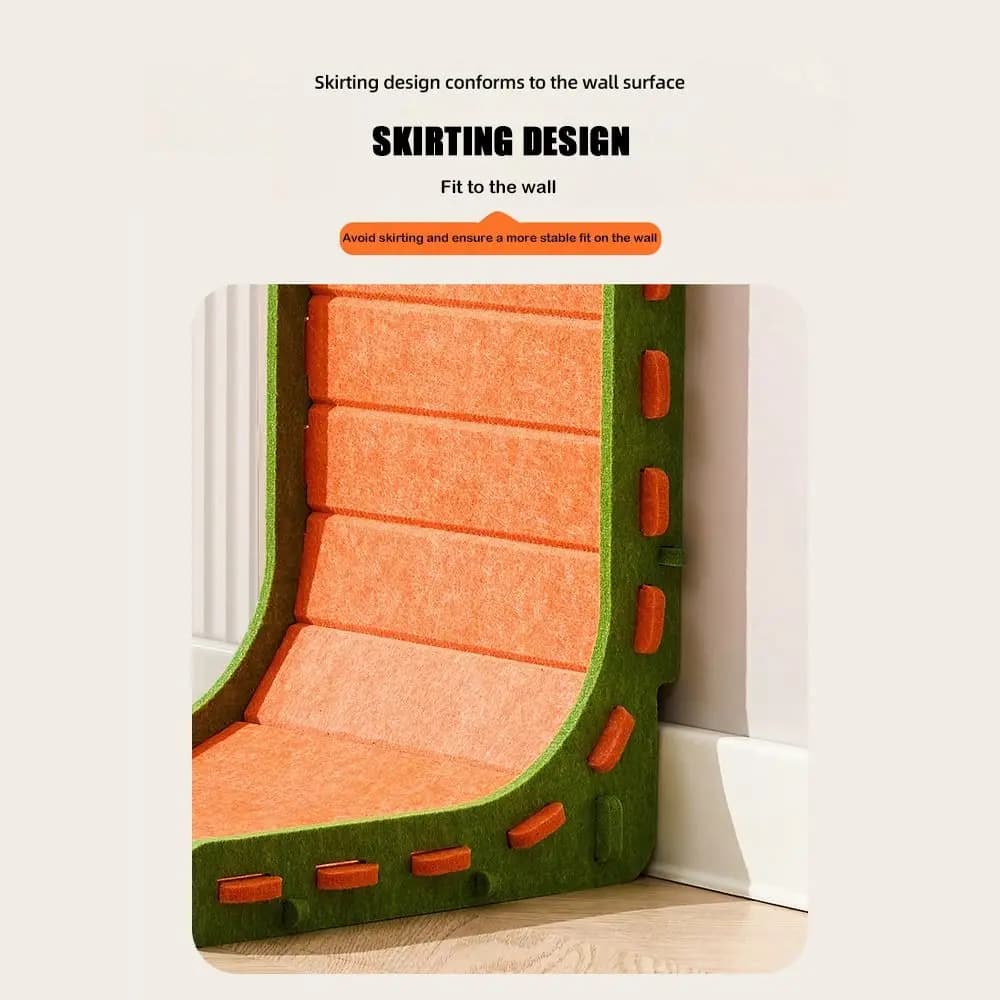 لوح خدش للقطط عمودي على شكل L مع إطار تسلق مقاوم للخدش - 3