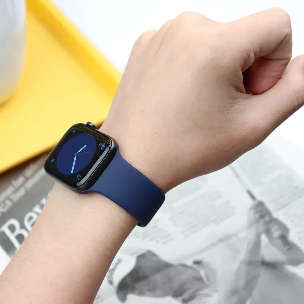 Sport Silicone For Apple Watch Ultra Band 49mm 40mm 44mm 42/38mm Soft rubber Bracelet iWatch series 9 8 7 6 SE 5 41mm 45mm Strap - 3