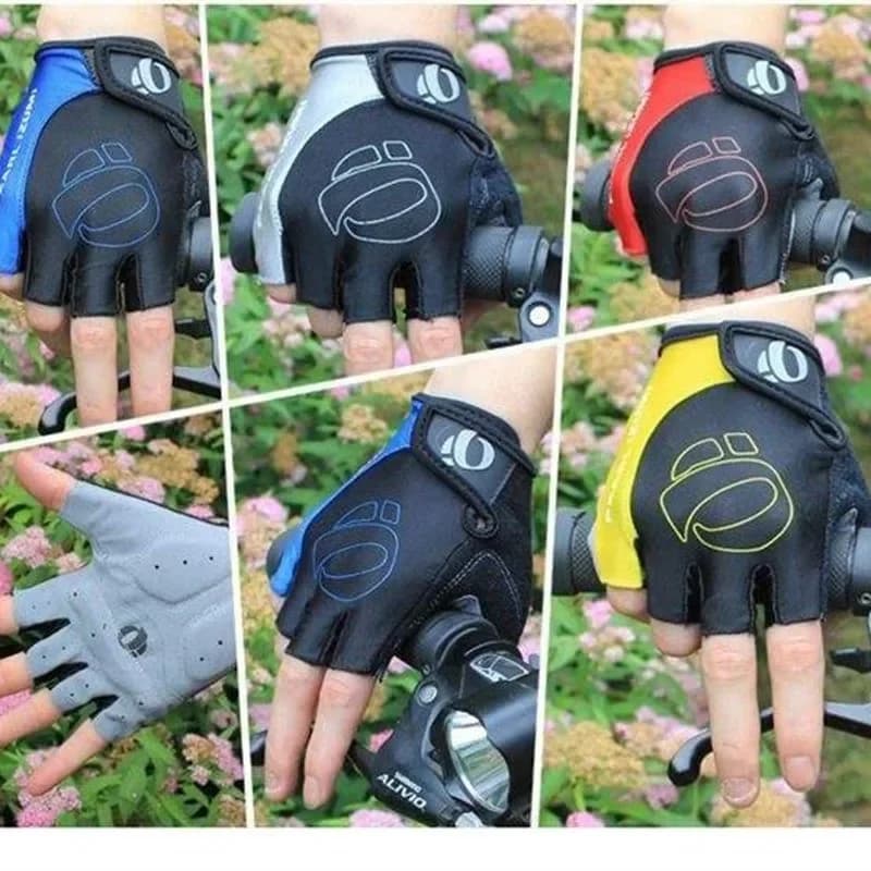 Bicycle Gel Half Finger Gloves Anti Slip Sweat Proof Shockproof Mountain Bike Road Armguard Portable Half Finger Bicycle Gloves - 6