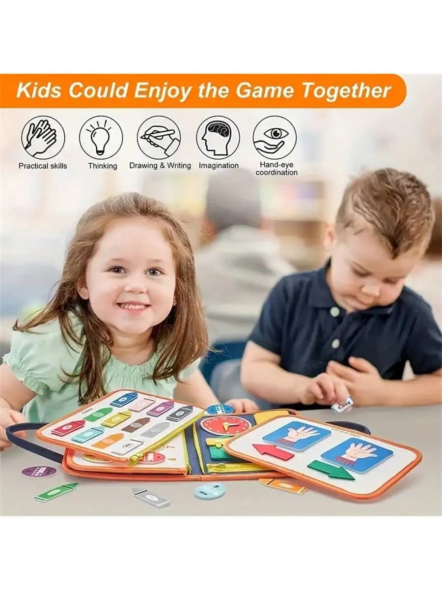 كتاب أنشطة مونتيسوري، كتاب هادئ، لوحة أنشطة، كتاب تعليمي حسي للأطفال - 6