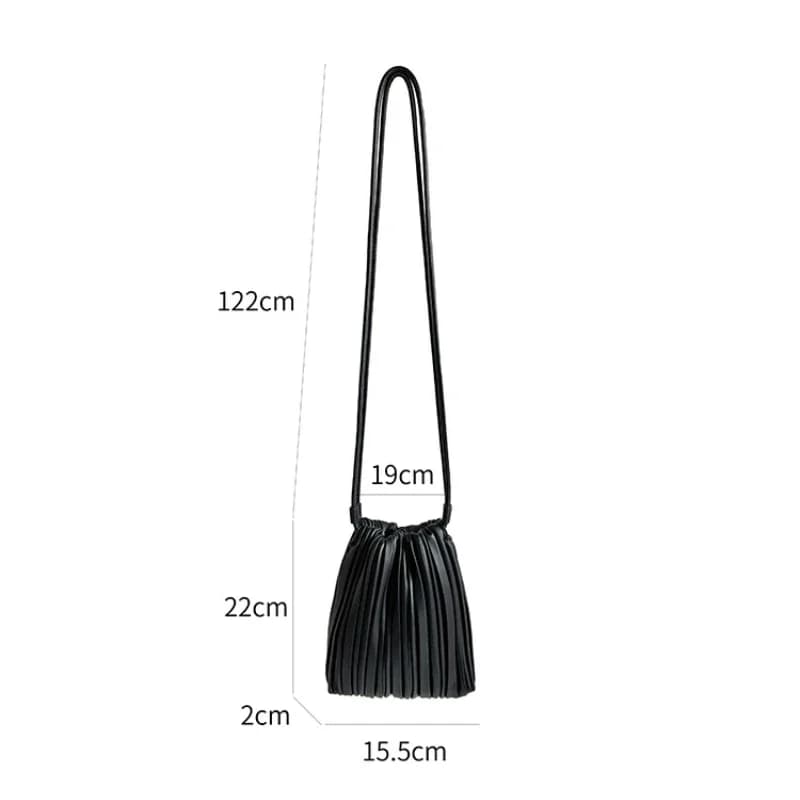 Summer Fashion New Crossbody Bag Women's PU Single Shoulder Mini Bag Luxury Versatile Pleated Casual Small Square Bag Handbags - 6