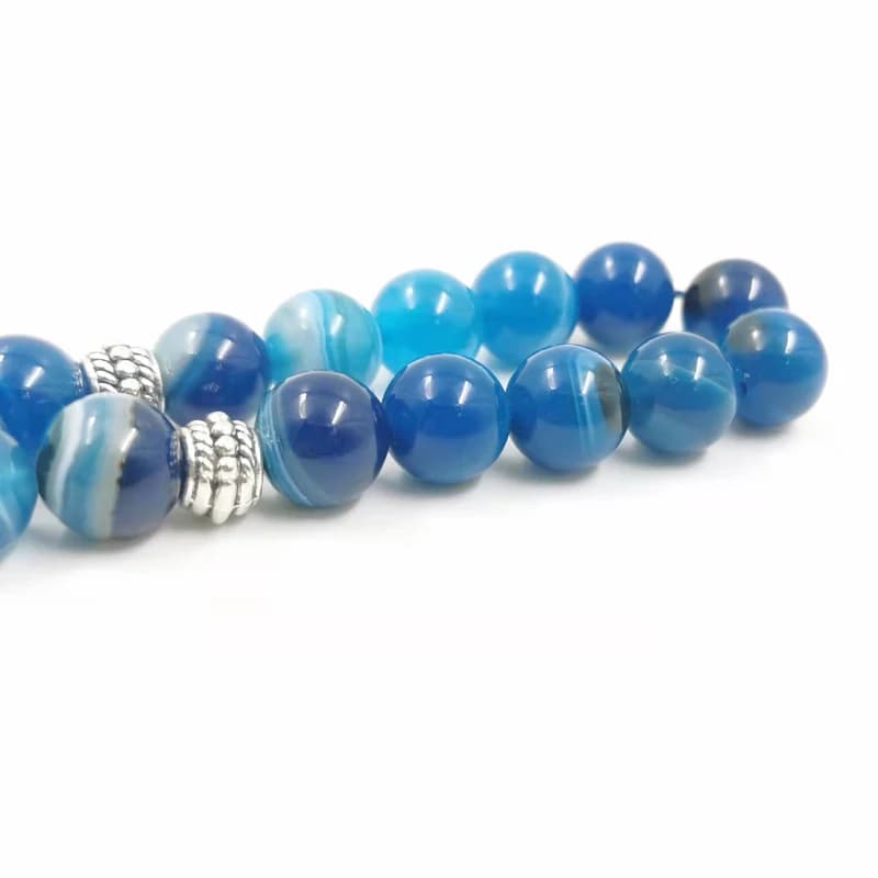 Tasbih Natural agate stone 33 prayer beads ramadan accessories Professional Misbaha - 2