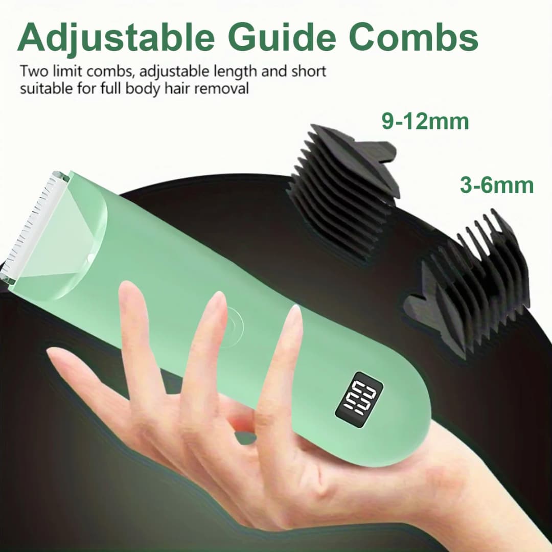 ماكينة تشذيب شعر الجسم للرجال والنساء، تشذيب البطن والفخذ، ماكينة حلاقة كروية كهربائية، طقم العناية بالحلاقة - 6