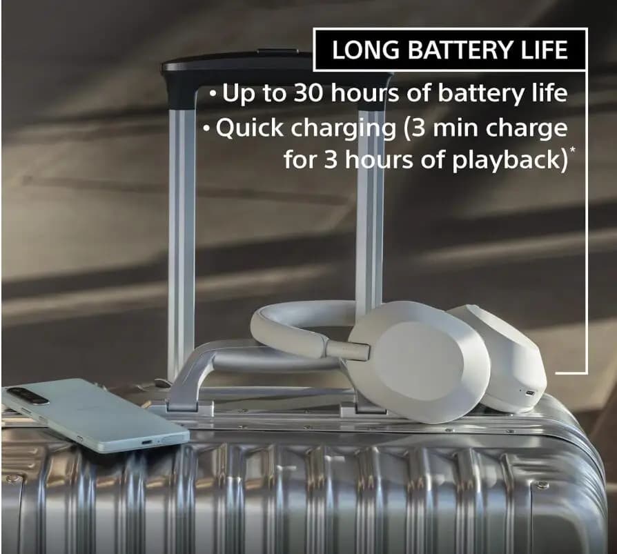 سوني WH-1000XM5 سماعات رأس عازلة للضوضاء متقدمة، محسن NC تلقائي، عمر بطارية 30 ساعة، تحكم صوتي أليكسا، أسود - 4