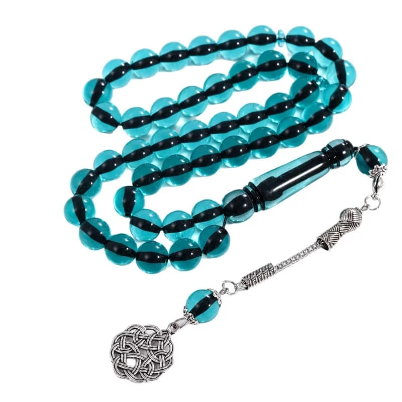 45pcs10mm imitation stone transparent Mouslin prayer rosary, Middle Eastern Arab men and women prayer bracelet/car hanging