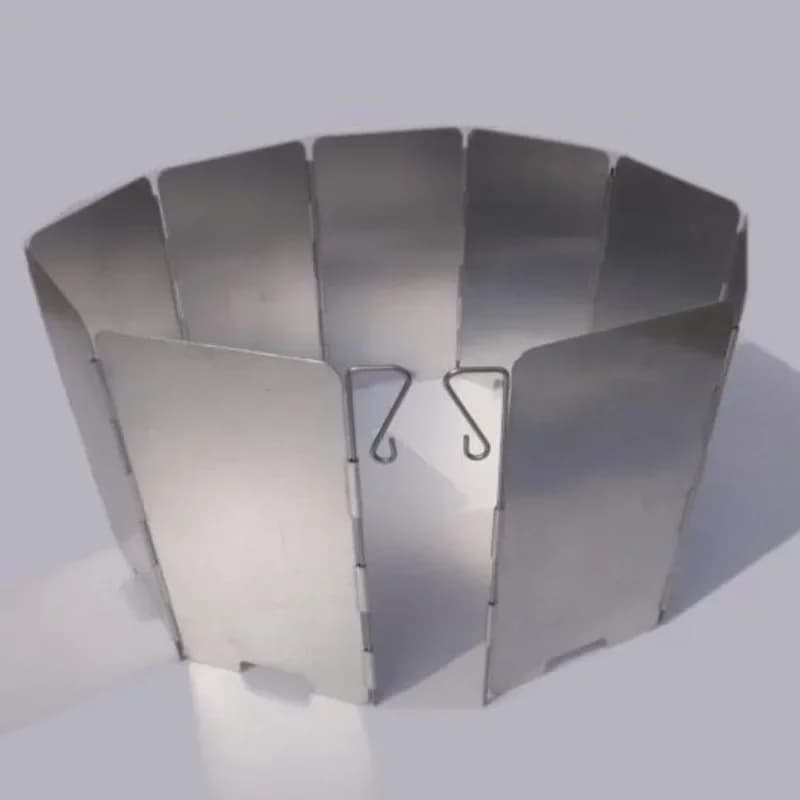 موقد غاز قابل للطي مع 9 لوحات، شاشة واقية من الرياح، مناسب للتخييم والطبخ في الهواء الطلق - 4