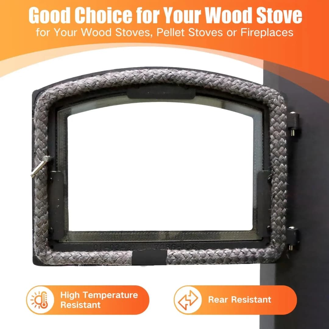 6/8/10/12mm 2M 3M 5M Wood Stove Gasket Fireplace Sealing Rope Fiberglass Fireproof Cord Wooden Stove Burner Door Gasket