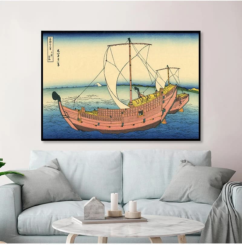 The Great Wave of Kanagawa Ukiyoe Japanese Art  Vintage Wall Canvas Print Famous Painting Living Room Decoration Picture - 3