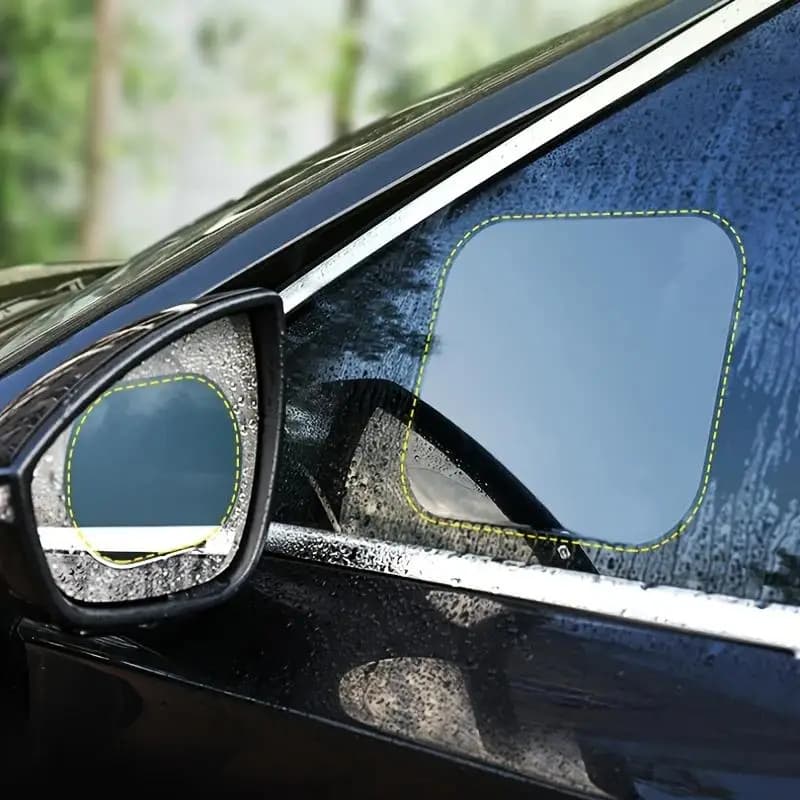 4pcs/set 2pcs Car Rearview Mirror+2 side windows Rainproof Film Rearview Mirror Rainproof Tape - 4