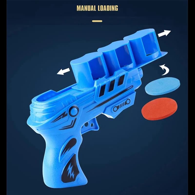 الأطفال الصحن الطائر GunsToy طرد الاطفال في الهواء الطلق لعبة رغوة مع 25 قطعة القرص الطائر ألعاب ترفيهية إيفا الرصاص الناعمة الصغيرة معركة - 5