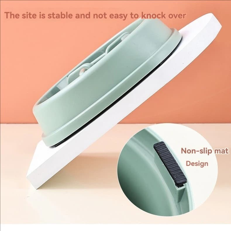 Pet Supplies Dogs and Cats Slow Food Bowl Puzzle Non-Choking Non-Slip Slow Feeder Thickened Plastic Plate Bowl Pet Feeding Bowl - 4