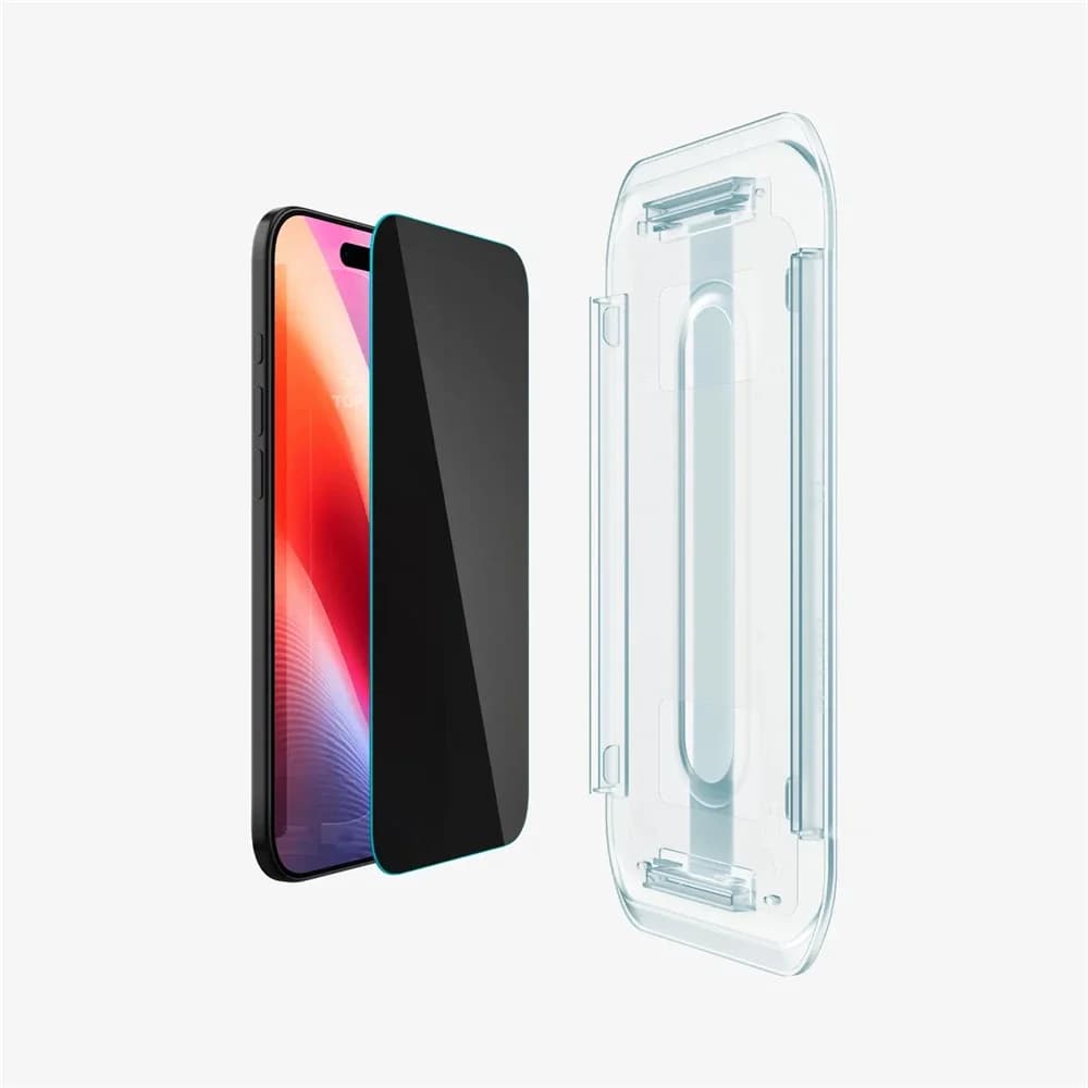 2PCS Spigen Glas.tR EZ Fit Sensor Protected For iPhone 17 Pro Max 16 15 14 Pro Plus Air Tempered Glass Privacy Screen Protector - 3