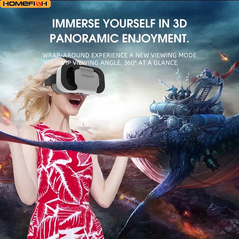 VR Glasses 3D Headset Virtual Reality Device Helmet Goggles Lenses Mobile Smartphone Smart Phone Cell Realidade Viar VR - 2