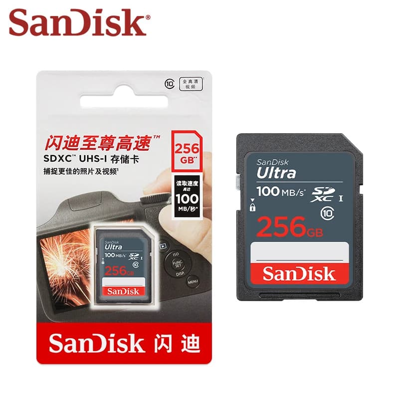 SanDisk Ultra 100Mb/s SD Card 256GB 128GB 64GB 32GB 16GB SDHC SDXC Memory Card for Camera 100% Original - 6
