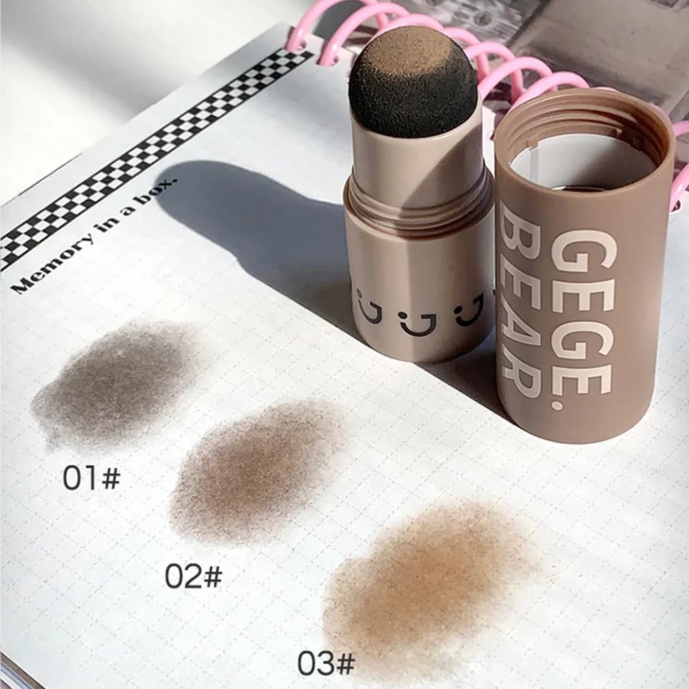 Gege Bear Waterproof Hair Shadow Powder Women Men Hair Concealer Natural Cove Hairline Shadow Stick - 3