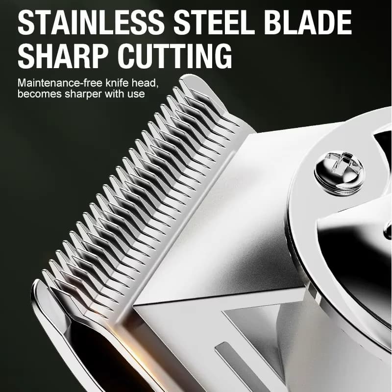 All metal blade male clipper, electric hair clipper, household electric hair clipper, hair salon, high-power pet clipper - 3