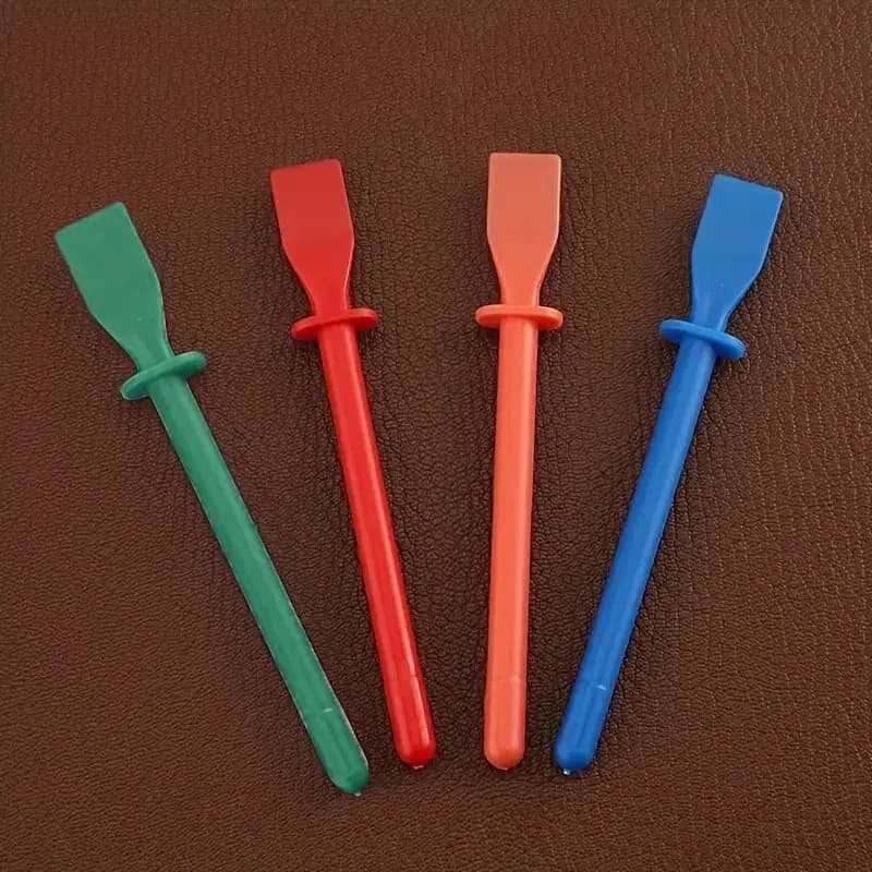 20pcs Glue Spreaders,Polypropylene Glue Smear Sticks Applicator, Painting Scrapers For Handmade DIY Art Leather Craft Tool - 5