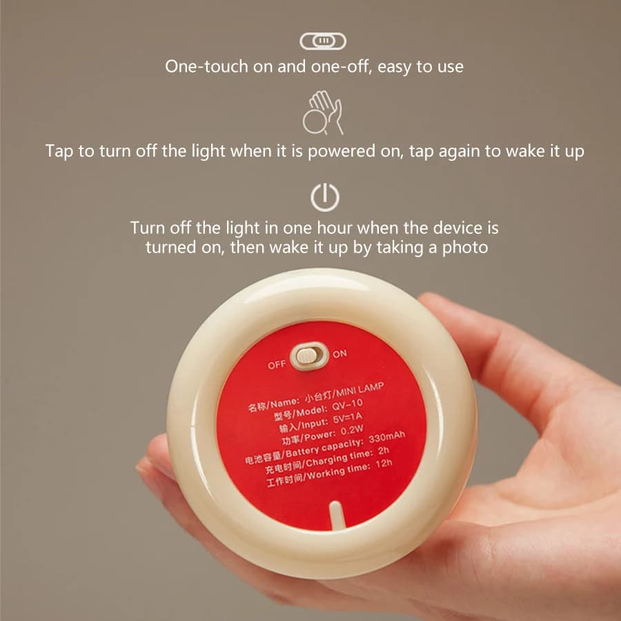 Rechargeable Mushroom Night Light Led Sunset Table Lamp USB Minimalist Desk Bedroom Bar Room Decoration Atmosphere Mood Light - 5