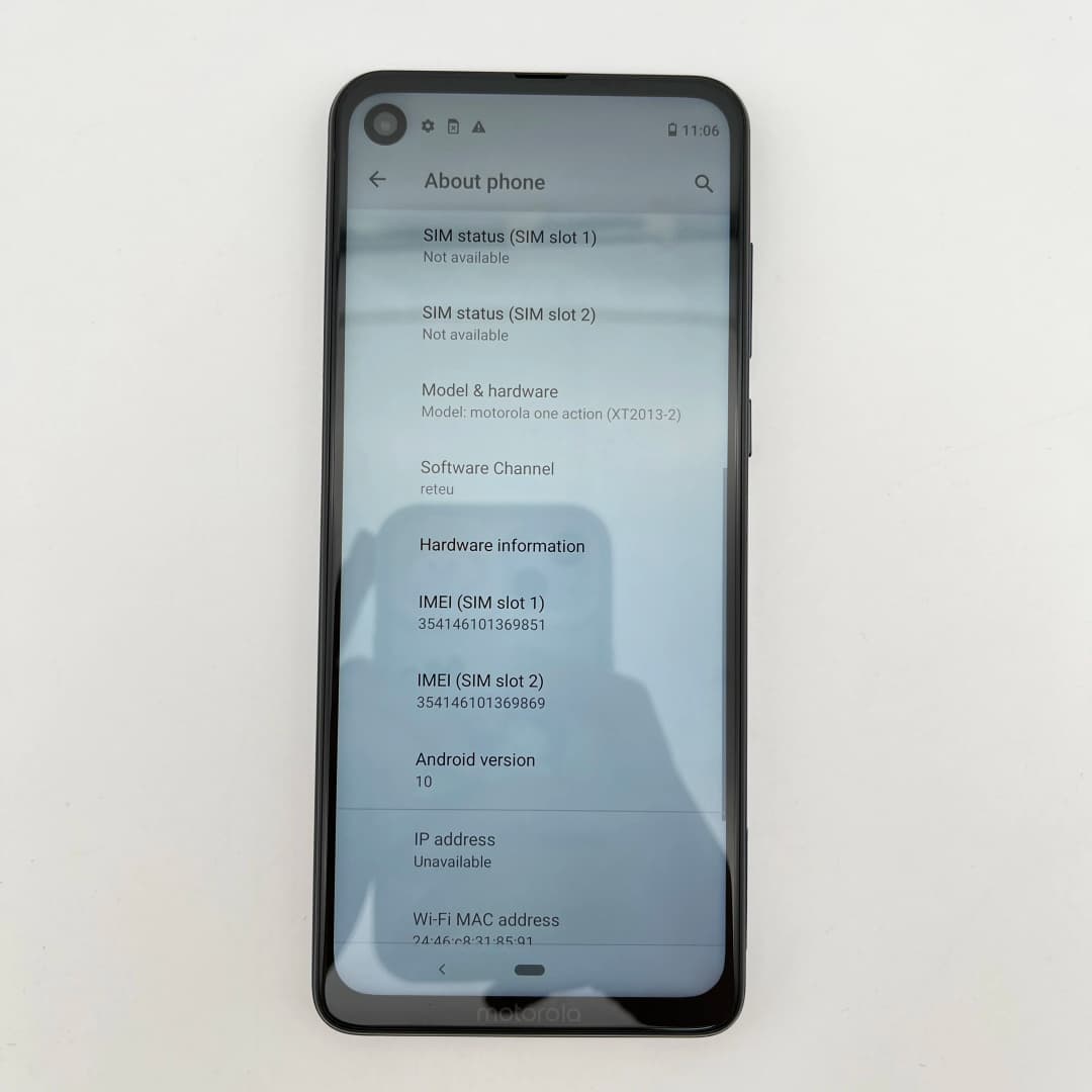 Original Unlocked Motorola One Action XT2013 4GB RAM 128GB ROM 12MP 6.3'' 3500mAh Android 9.0 - 3