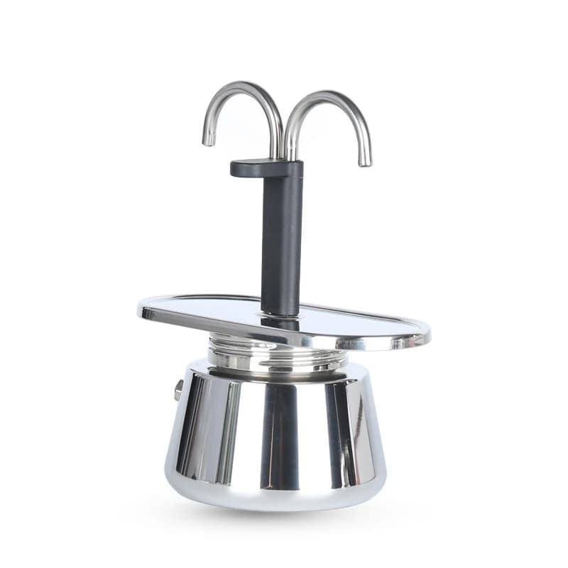 304 Stainless Steel Dual Pipe Durable Food Nonslip Thickened Strainer Widely Mocka Moka Pot - 2