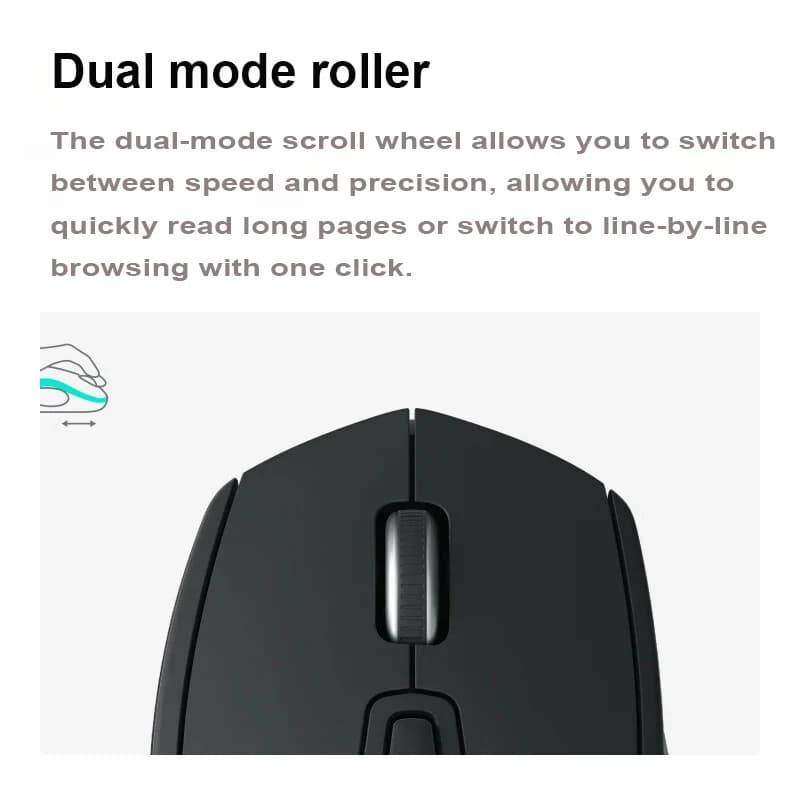 Logitech M720 Wireless Bluetooth Mouse - Office Mouse - Bluetooth Dual-mode Wireless Mouse - 4