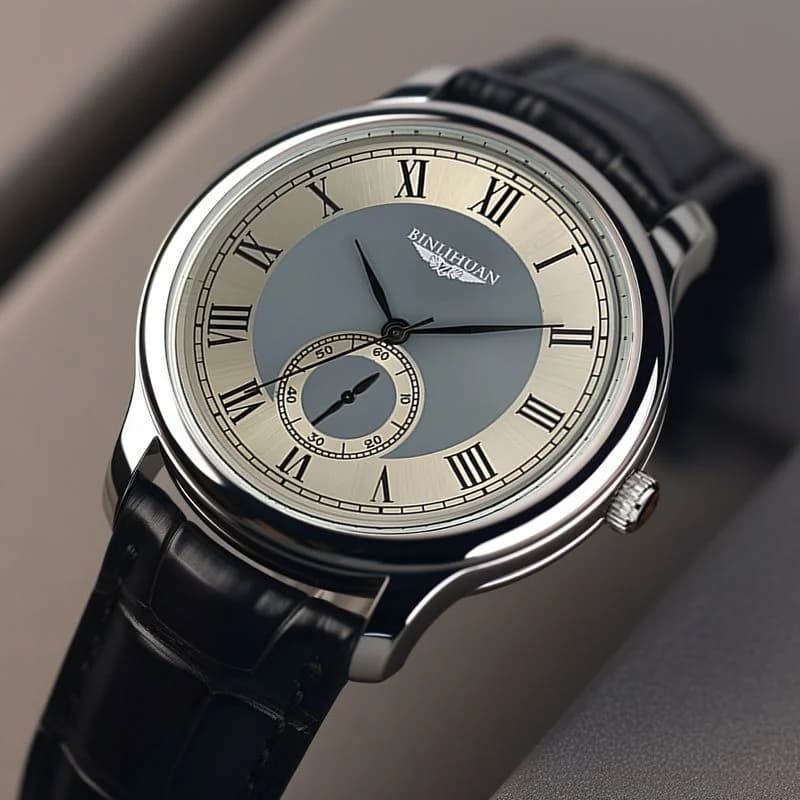 ساعة كوارتز فاخرة لرجال الأعمال 2025، علامة تجارية جديدة، مقاومة للماء، بحزام من الجلد، ساعة يد أنيقة للرجال - 5
