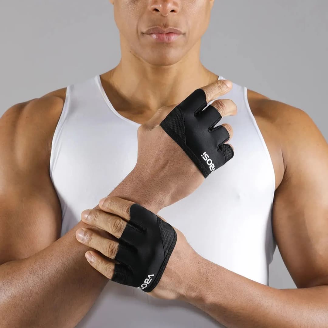 VBOSi Lightweight Four-Finger Workout Gloves Non-Slip Grip for Fitness Weightlifting Training for Men And Women - 2