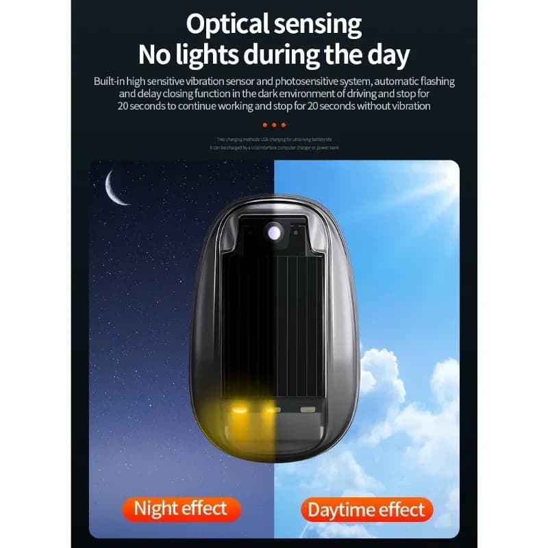 أضواء تحذير للطائرات والطائرات المروحية تعمل بالطاقة الشمسية إضاءة لاسلكية أضواء وميض LED RGB فلاش LED للسيارة والدراجة النارية - 4