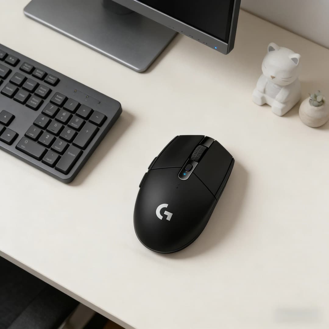 فأرة ألعاب لاسلكية Logitech G305 Lightspeed، مستشعر HERO 12K، 12000 DPI، 6 أزرار قابلة للبرمجة، لأجهزة الكمبيوتر المحمولة