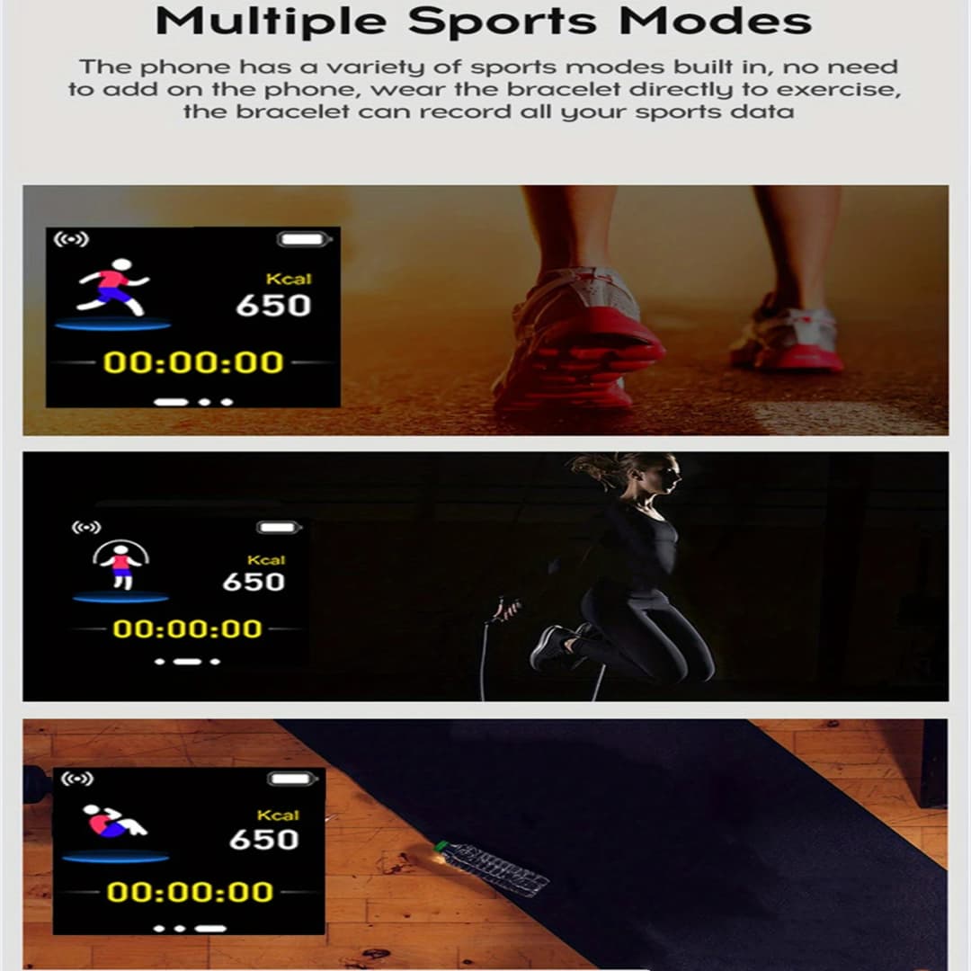 متعددة الوظائف ساعة ذكية الرجال النساء بلوتوث متصل الهاتف مشغل موسيقى اللياقة البدنية الرياضة سوار مراقبة النوم D13 Smartwatch - 6