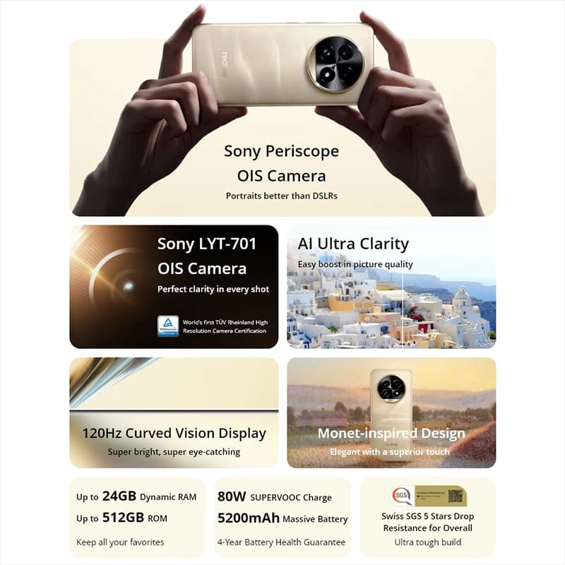 realme 13 Pro Plus Smartphone Global Version Snapdragon 7s Gen 2 5G Chipset Sony LYT-600 Periscope OIS Camera AI Imaging NFC - 2