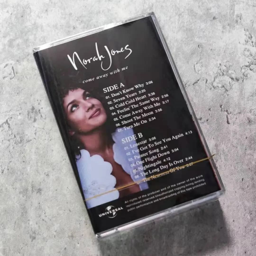 شريط موسيقى Ballad Norah Jones، ألبوم Come Away with Me، don't know why، أشرطة كاسيت، أزياء تنكرية، مشغل سيارة، مسجل، صندوق موسيقى تصويرية، هدية - 2