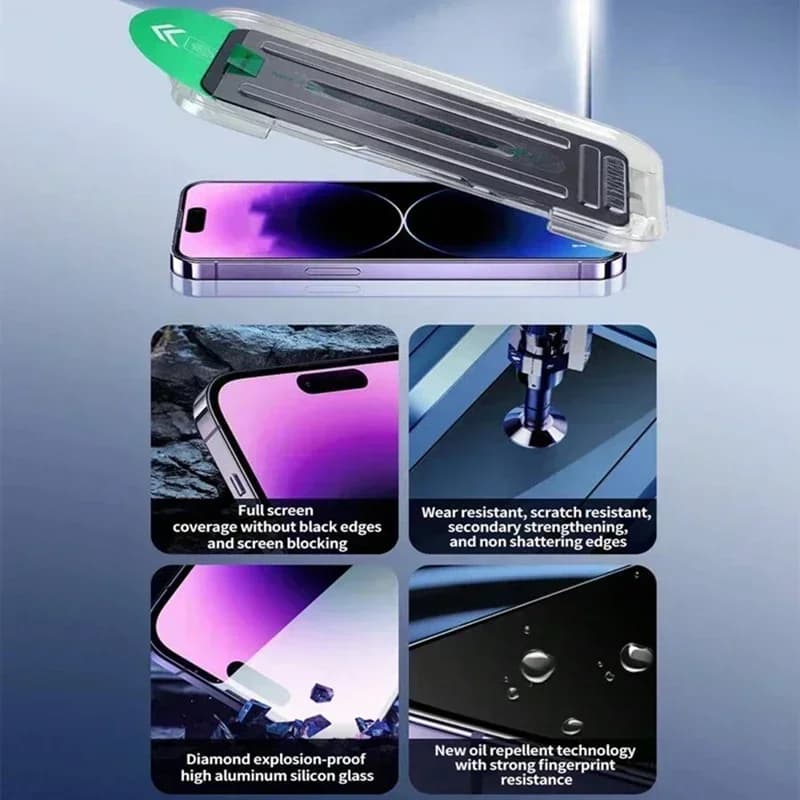 3Pcs Oleophobic Dust Free Easy Installation Matte Privacy Screen Protector for IPhone 16 15 11 12 13 14 Pro Max Plus XS 17 Glass - 5