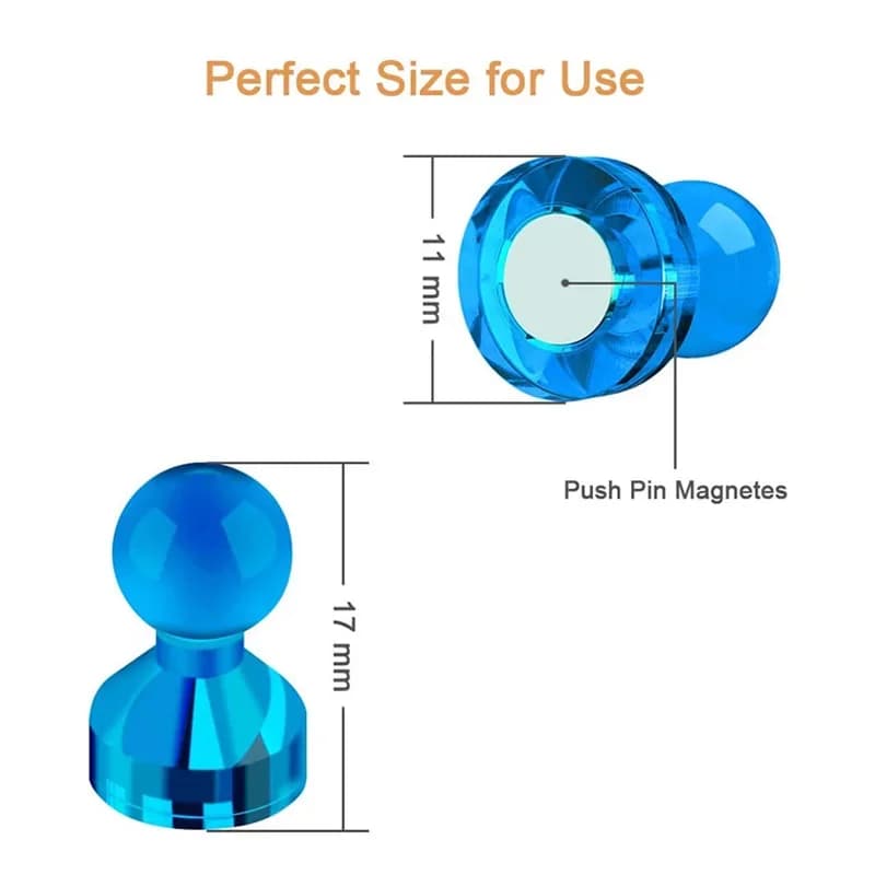 Strong Neodymium Noticeboard Pin Magnets Fridge DIY Whiteboard Uses in Office Advertising Education and Other Pur 10pcs - 2