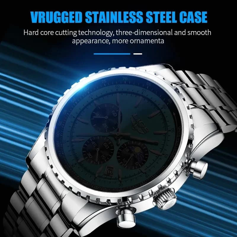 2025 LIGE Top Brand Luxury New Men Watch Quartz Man Watches Waterproof Luminous Watch for Men Date Chronograph Sport Wristwatch - 6