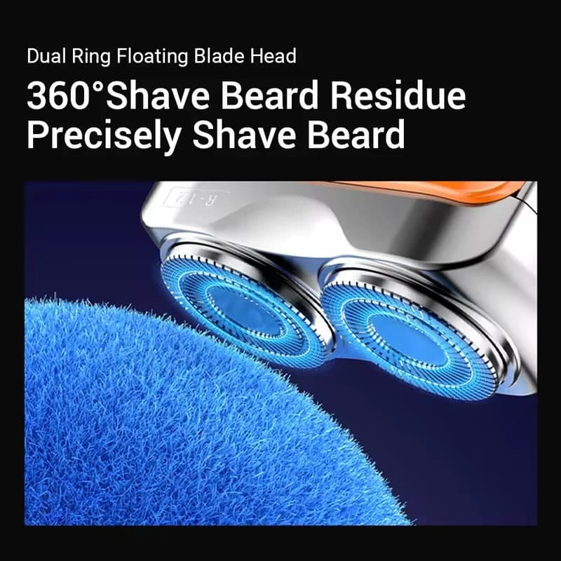 Mini Electric Smart Shaver Household Car Shaver Digital Display Dual Blade Rechargeable Shaver Powerful Beard Trimmer Tool - 5